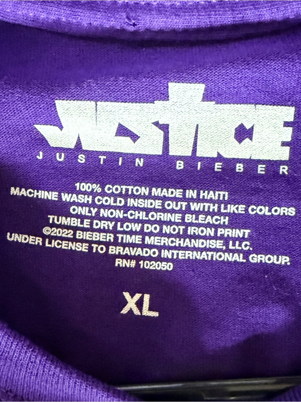 Justin Bieber’s World Tour Graphic Long Sleeve Tee - Size XL - Picture 7 of 8
